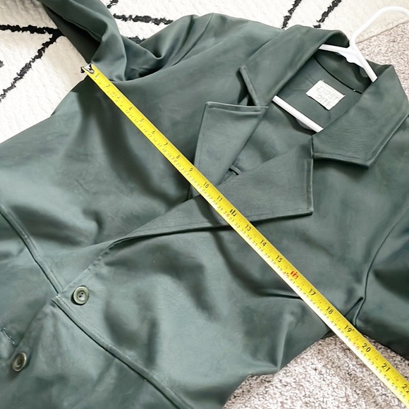First Rite Green  herringbone utility Shop Coat - Picture 15 of 16